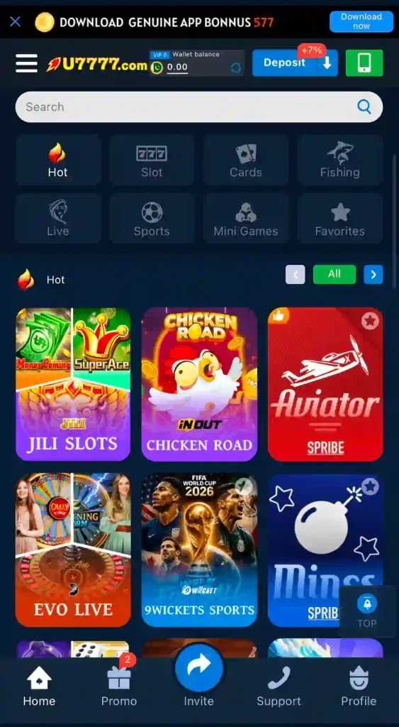 U7777 game