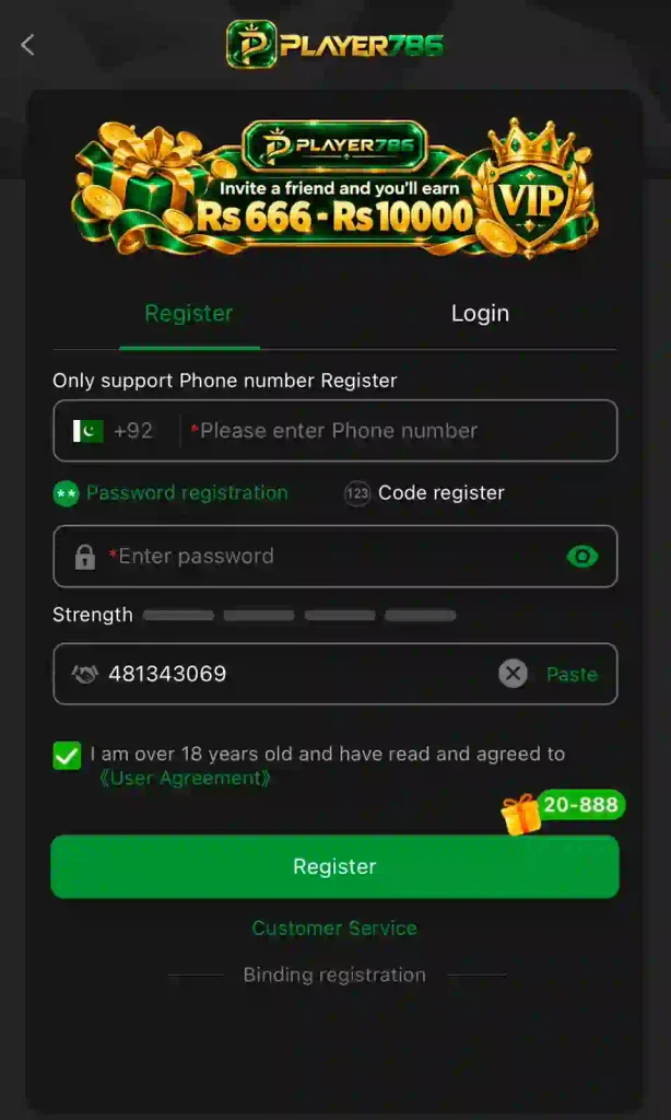 PLAYER786 Game